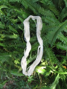 First Yarn from my spinning wheel