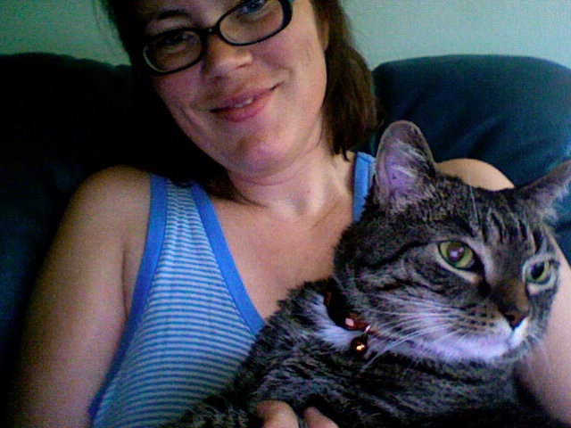 Jiji and Sarah on the turd