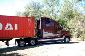 Bye-bye truck (notice the spinners on the back wheels!)