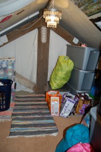 My attic yarn room...