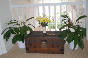 The upstairs landing