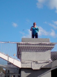 Marian Cinnamond taking to the Plinth
