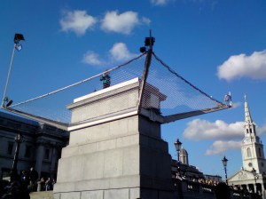 There are cameras all around it as well as a net