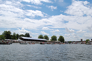 These are the folks who actually came to watch the races, not just party.