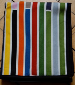 The outside of the case all folded up