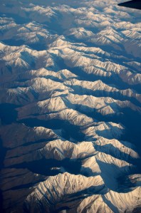 A mountain range that we flew over on the way to Prudoe Bay.