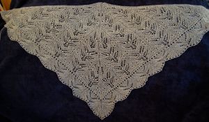 Damask by Kitman Figueroa knitted in Swans Island Pure Blends Collection in Seasmoke.