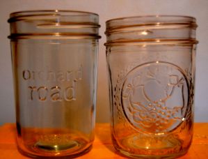 Orchard Road half-pint on the left, Ball on the right.